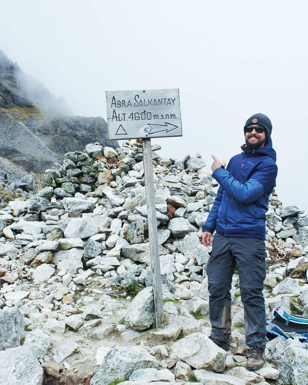Tiago Silva no Abra Salkantay, na Cordilheira dos Andes, no Peru